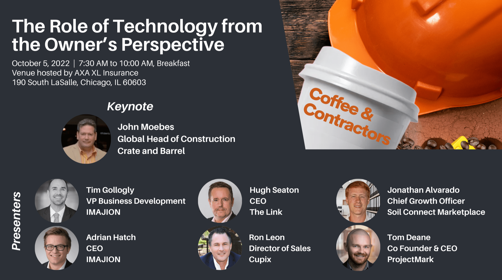 Coffee and Contractors Event, Chicago, Oct 5, 2022